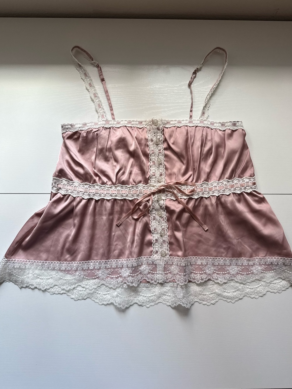 NWT Abercrombie Satin & Lace Tank